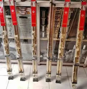 2m Double Shinny Gold Adjustable Window Curtain Rods