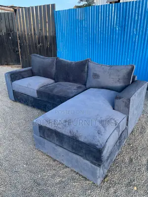 Fibre Cushions 6 Seater L Shaped Sofa