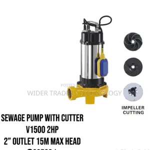 Sewage Pump With Cutter 2hp 2′′Outlet