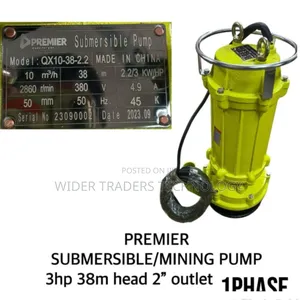 Premier Submersible Pump 3hp 38M Head