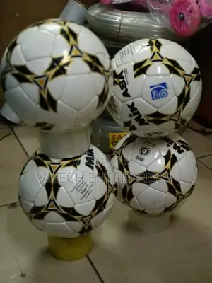 Mikasa Size 5 Soccer Ball Black,Gold White