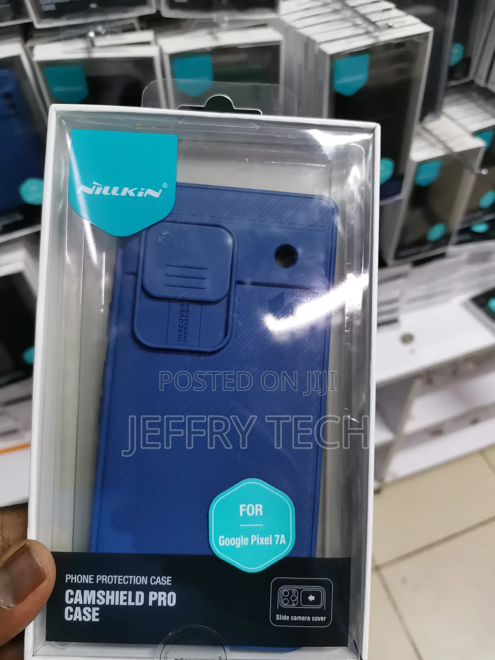 Nillkin Case Cover for Google Pixel 7a Camshield -Blue