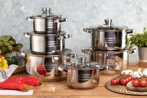 12pcs Edenberg Stainless Steel Cookware Set Eb-4037