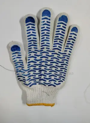 PVC Cotton Dotted Gloves