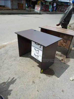 1.2m Gray and White Office Desk