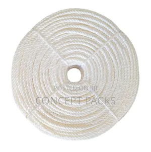 9mm Polythene /Nylon Ply Rope, White. 200m Length Rope-9mm
