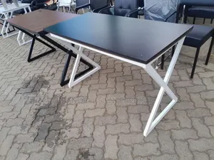 1.2m White and Gray Metallic Stand Table