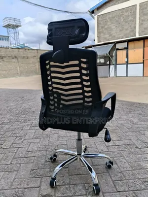 Ergonomic Black Headrest Chair