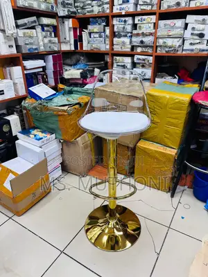 Swivel Clear Barstool ,Gold Frame