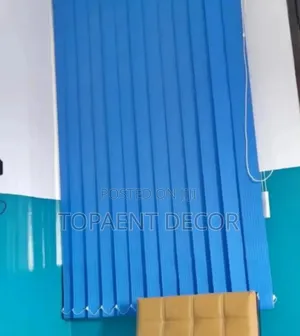 Sky Blue Vertical School Office Window Blinds