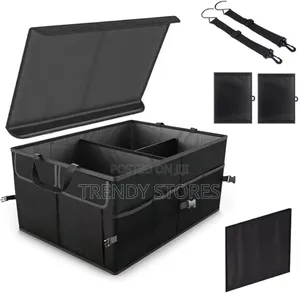 60cm Foldable Premium Car Boot Organizer With Lid