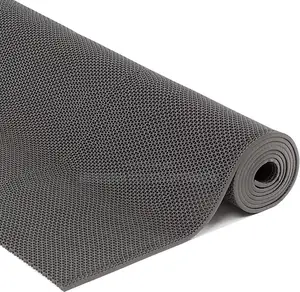 Grey Perforated PVC Spaghetti Carpet