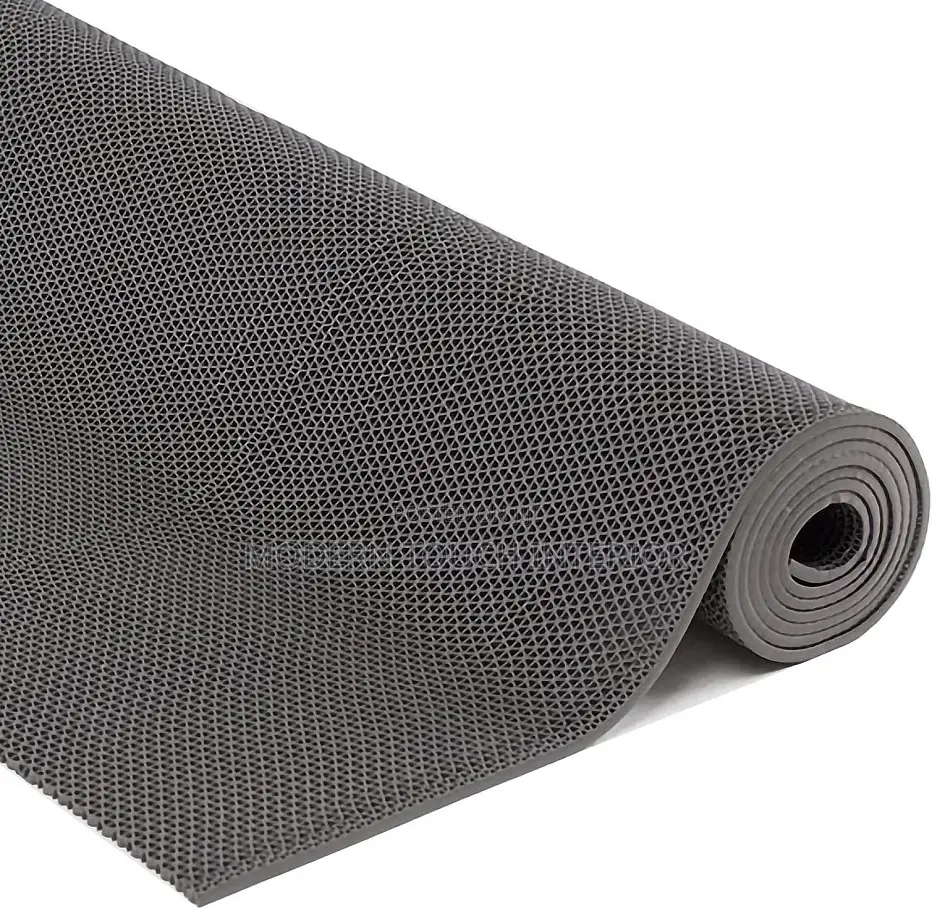 Grey Perforated PVC Spaghetti Carpet