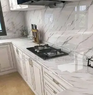 Elegant White Contact Marble Wallpaper