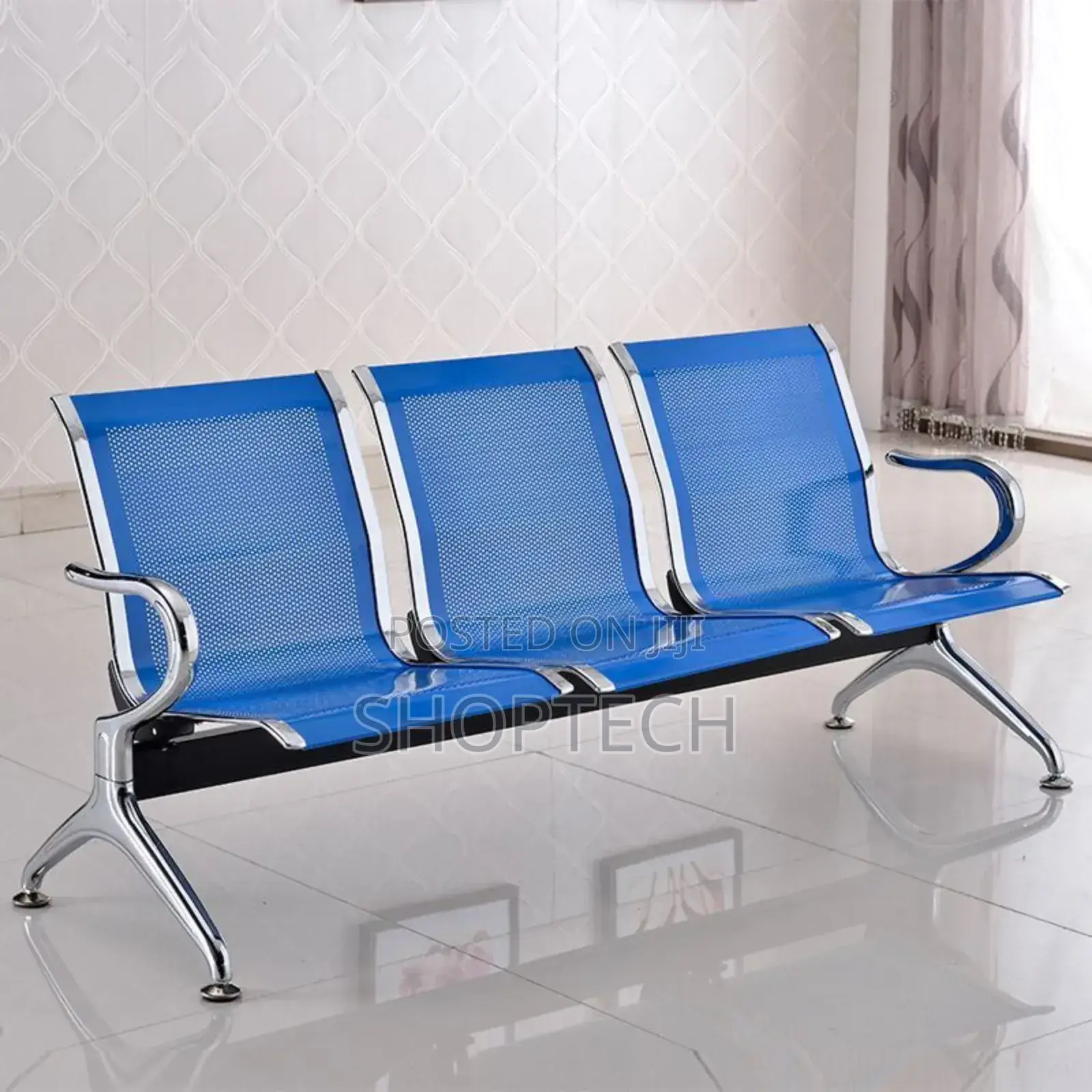 Blue 3 Sitter Waiting Chair
