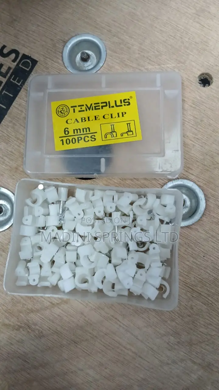 Round Wall Cable Clips(White Colour, From Size 6mm to 14mm)