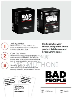 Bad People Adult Party Game
