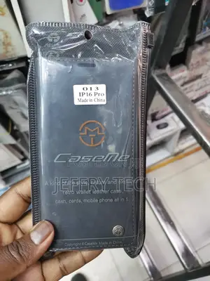 Caseme Leather Flip Case for iPhone 16 Pro -Black