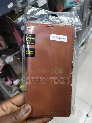 Leather Flip Cover for Oppo A3x / Oppo A3 Case -Brown