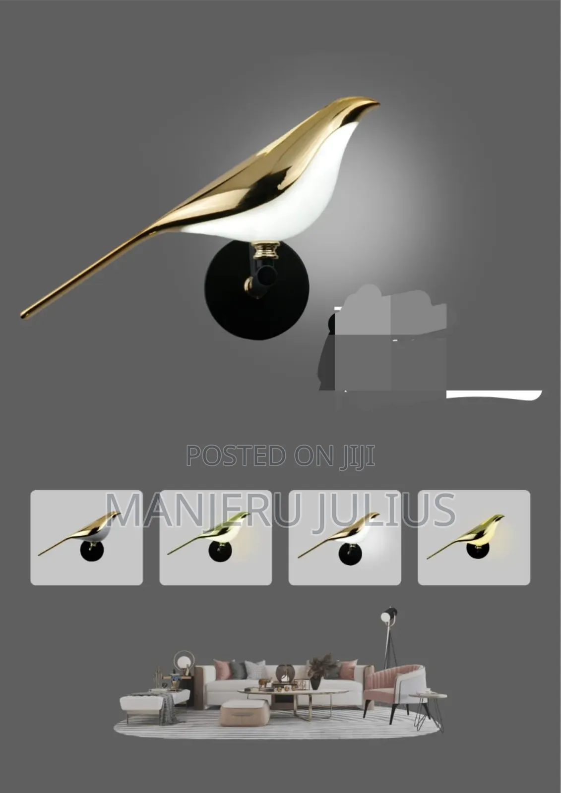 Single Bird Wall Light