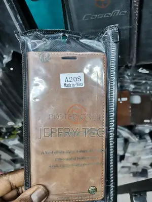 Caseme Samsung Galaxy A20S Leather Wallet Case-Brown