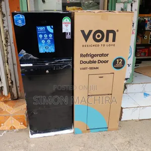 Von 138L Refrigerator Fridge. Black Von Fridge
