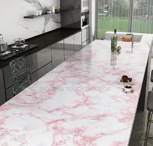Pink Marble Adhesive Wallpaper