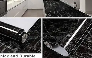 Modern Black Marble Contact Wallpaper