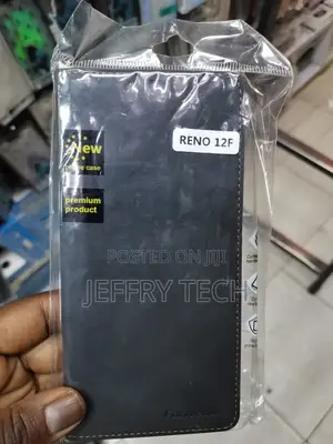 Flip Case for OPPO Reno 12F Cover Wallet Card Slot -Black