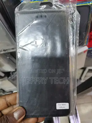 Leather Flip Wallet Style Pockets Case for Vivo V29 -Black