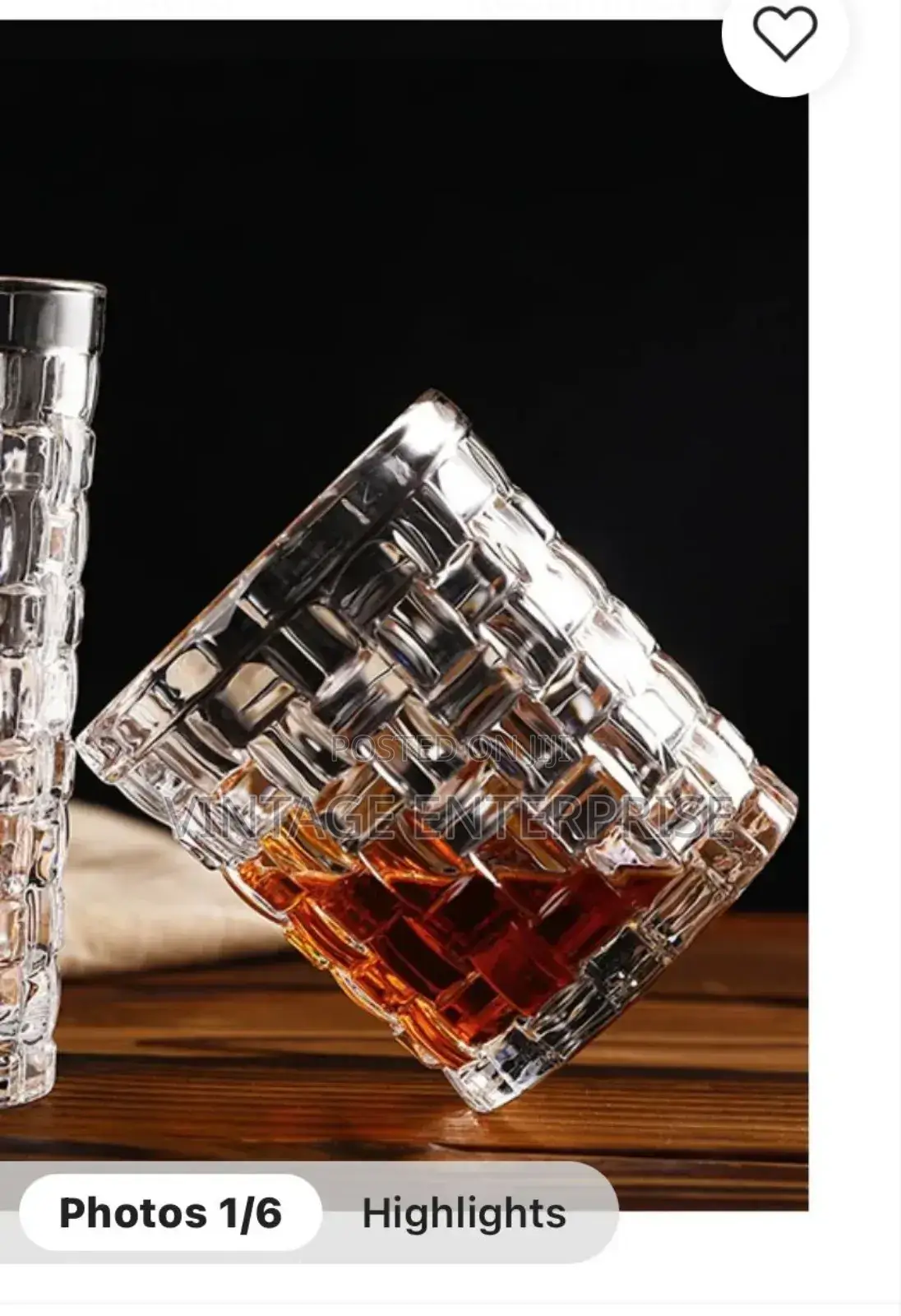 6pcs Whiskey /Water Glasses