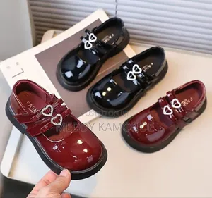 Maroon Black Kids Shoes