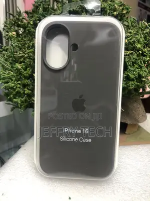 Silicon Back Cover Case for Apple iPhone 16 Dark Grey