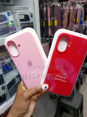 iPhone 16 Strong Liquid Silicone Case Red and Pink Cover