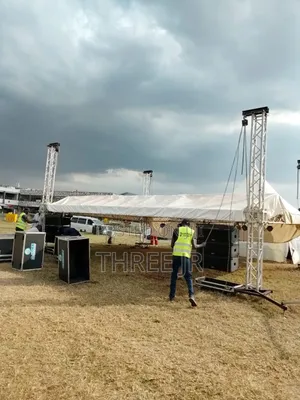 Stage Set Up With Goal Post Truss at Karen