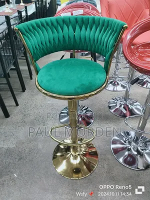 Gold Stand Adjustable Swivel Barstools