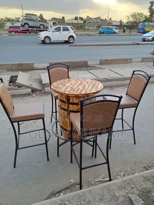 Brown Restaurants High Bars Chairs and Table Barrel