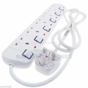 6-Way Power Extension Cable-White
