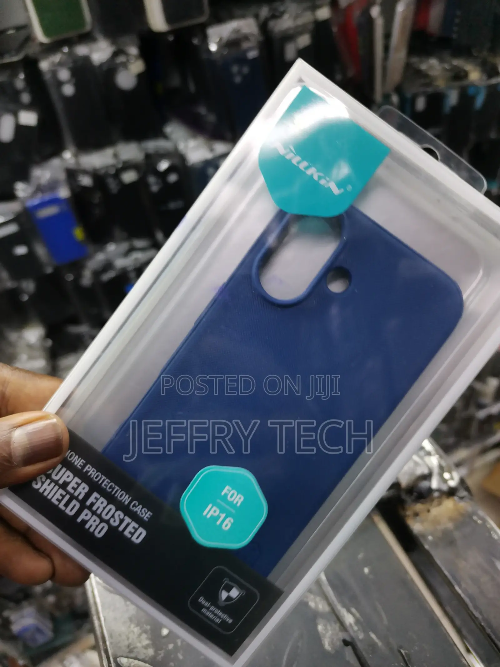Nillkin Super Frosted Shield Case for iPhone 16-Blue