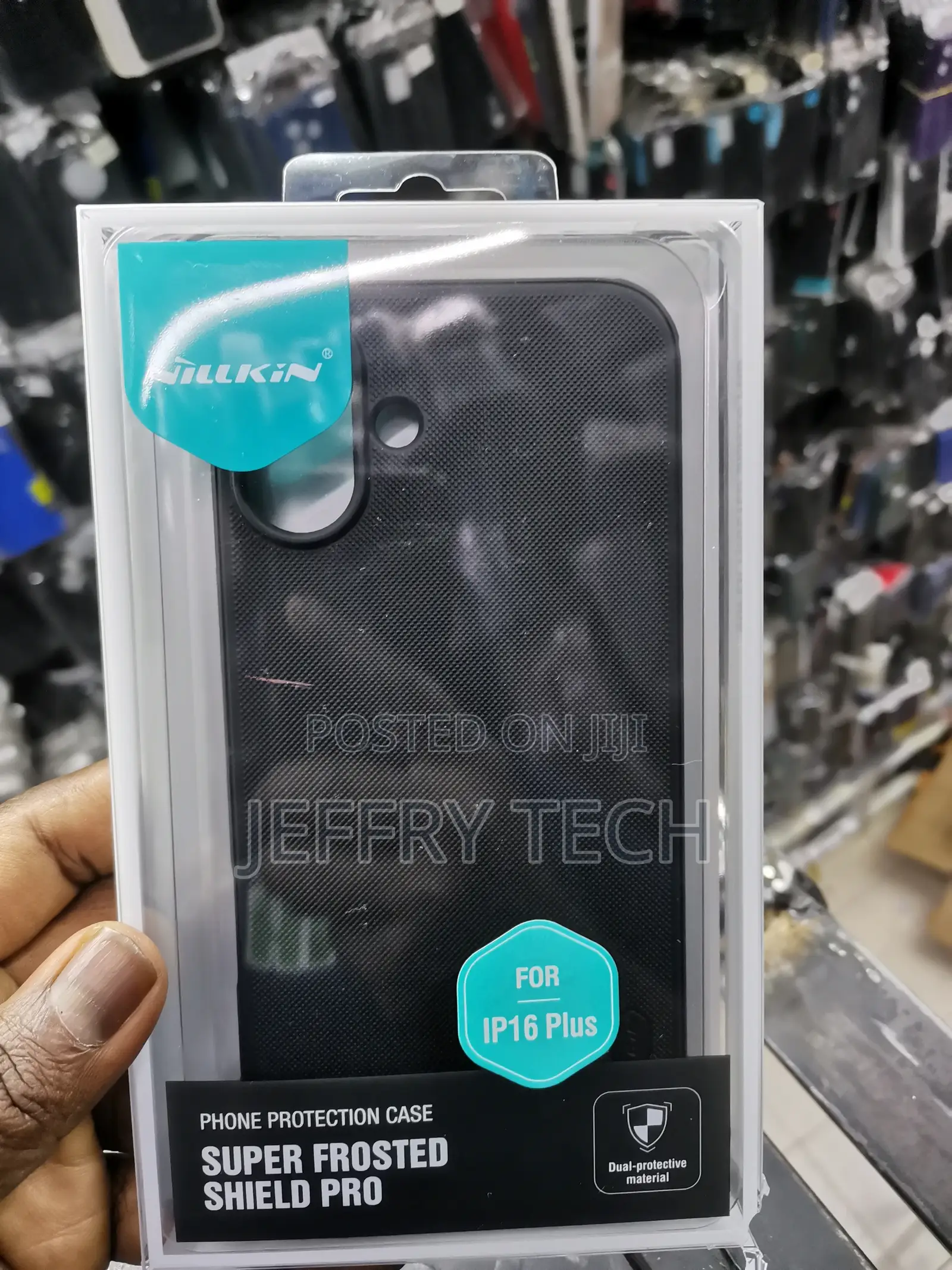Nilkin Super Frosted Case for iPhone 16 Plus-Black