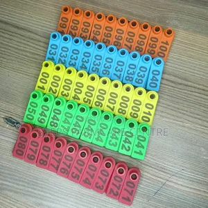 Multicoloured Slim Goat Numbered Ear Tag