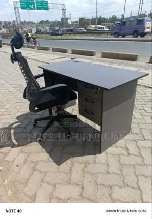 Modern Study Table and Headrest Chair