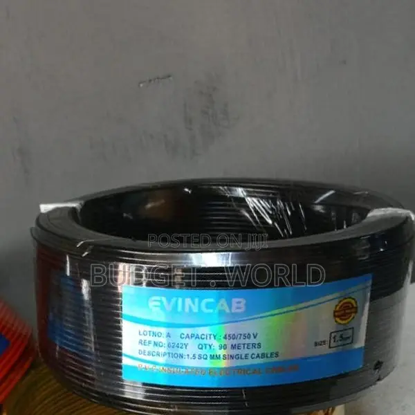 Single Core Electrical Wire | Black 90 Meter, 2.5 Sq.Mm