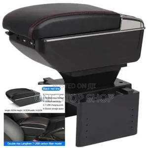 Double Storage Space Armrest Console With 7 USB Ports