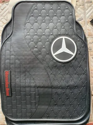 Mercedes White Logo Carpet Mats