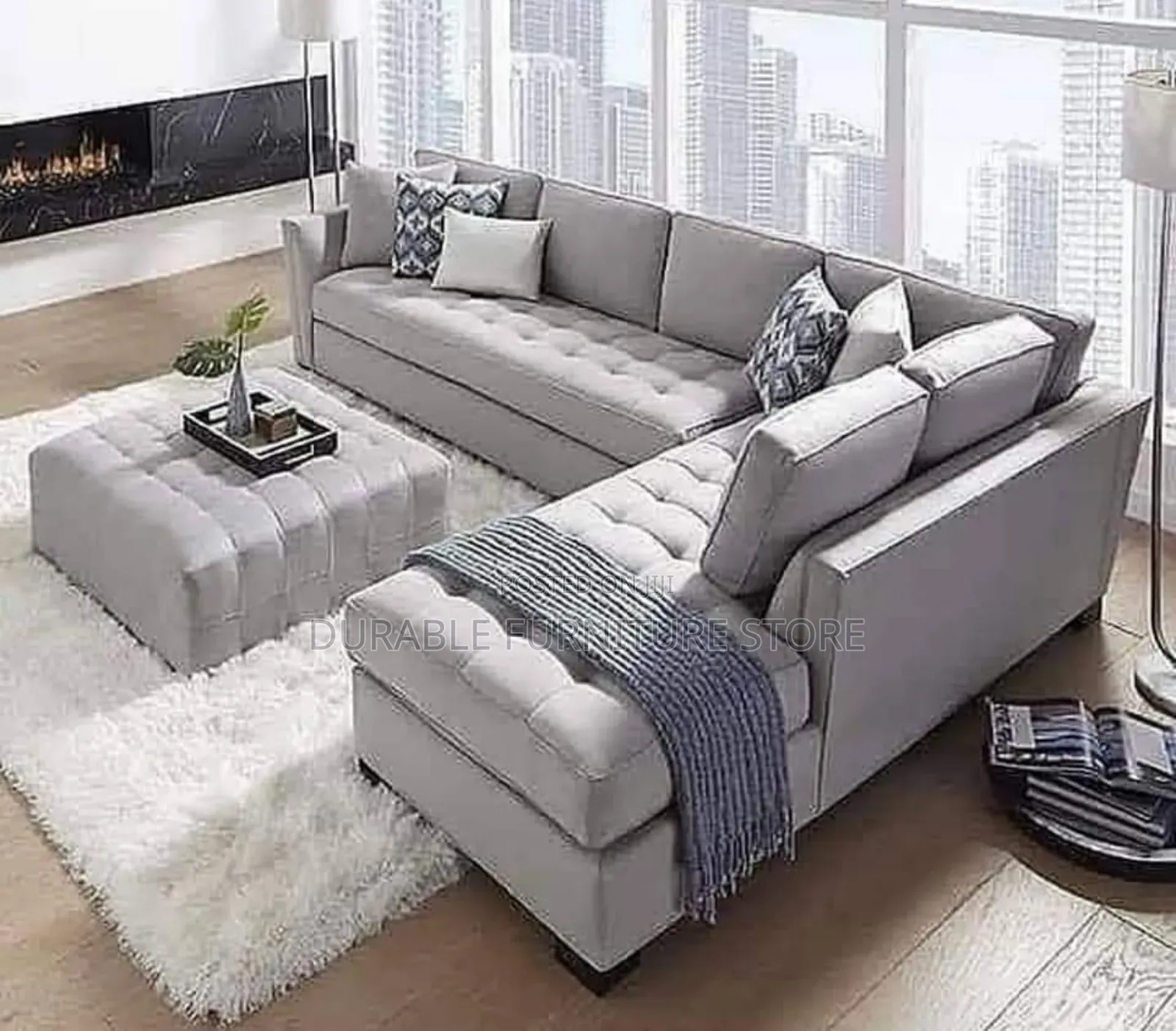 Coner Seat Sofa and a Table