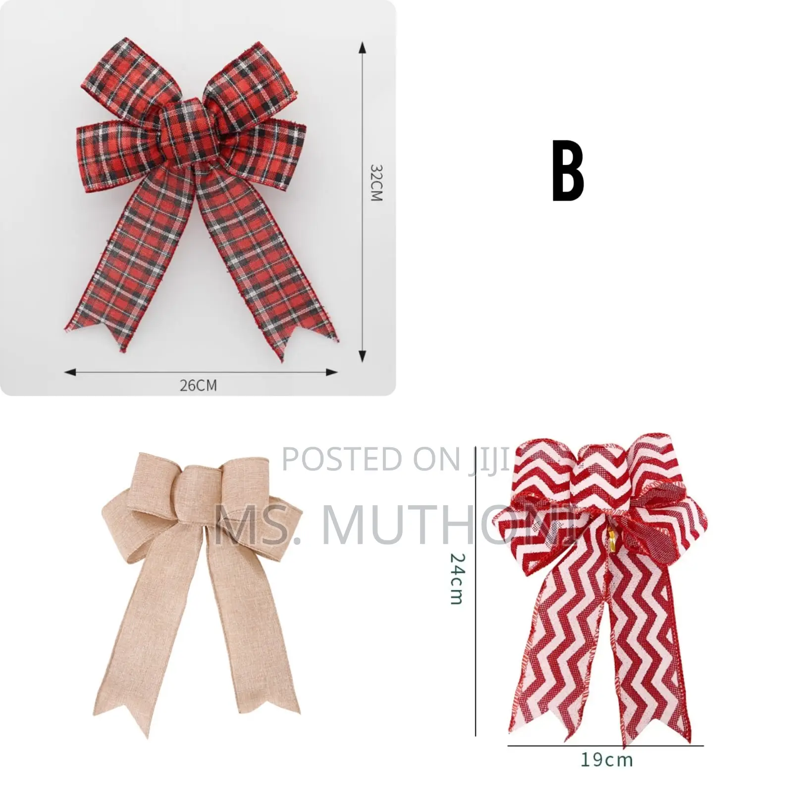 3 Assorted Christmas Ribbons