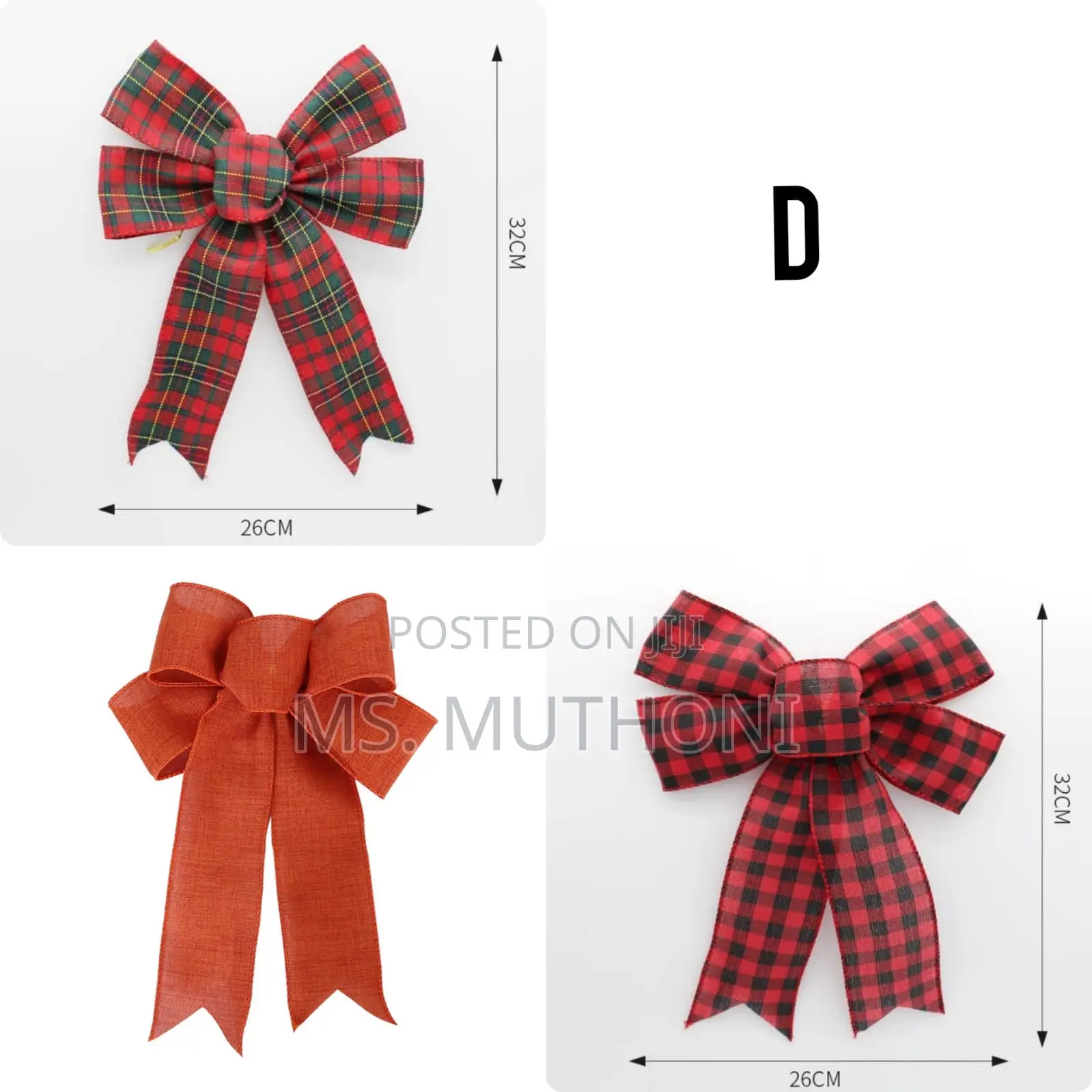 3 Assorted Christmas Ribbons