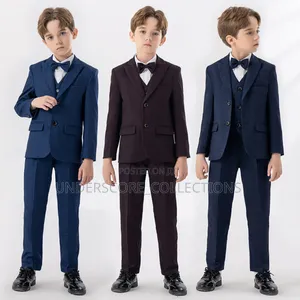 5 in 1 Boys Suits in Black and Navy Blue