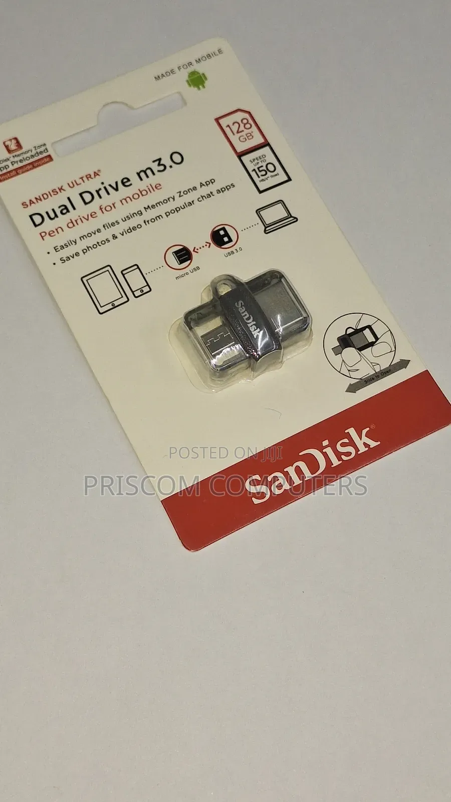 128GB Sandisk Flash Disk Drive Dual OTG USB Type C